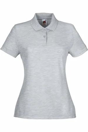 Fruit Of The Loom Vrouwen Dames-Fit 65/35 Poloshirt Korte Mouwen (Heather )