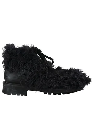 Dolce & Gabbana Leren Combat Shearling Laarzen