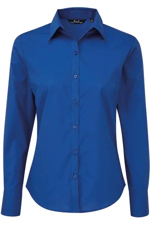 Premier Dames/Dames Shirt Met Lange Mouwen (Koningsblauw)