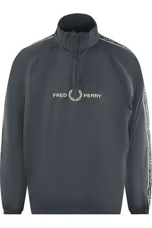 Fred Perry Taped Sleeve Black Shell Jacket