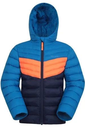 Mountain Warehouse Gewatteerd jack in kinder-/kinderseizoenen met kleurblok (Marine)