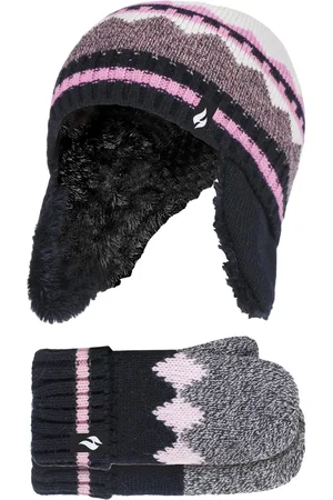 Heat Holders Pom Pom Trapper Muts en wanten voor meisjes