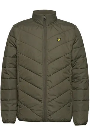 Lyle & Scott Logo Heren Khaki Gewatteerde Jas
