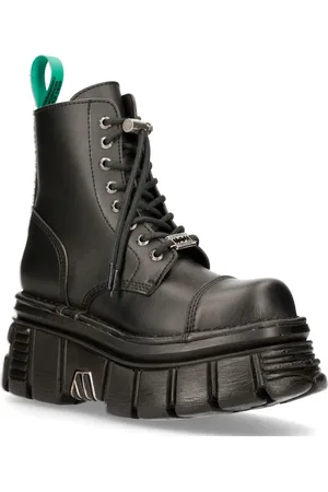 New Rock Vegan lederen gevechtsplatformlaarzen - TANKMILI083-VS2