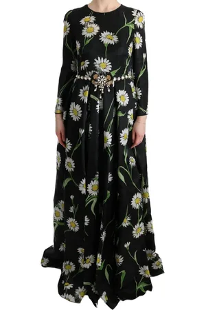 Dolce & Gabbana Lange Maxi-jurk Met Zonnebloemprint
