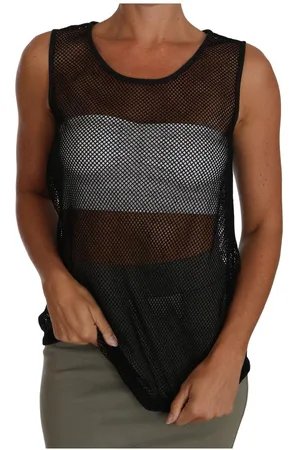 Dolce & Gabbana Doorschijnende Mouwloze Blouse Van Mesh