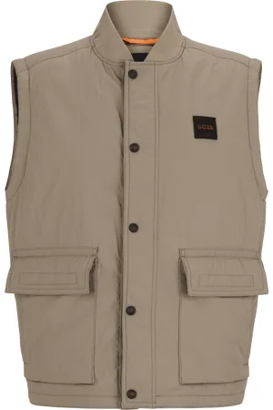 HUGO BOSS Heren Logo Badge waterafstotend gilet in