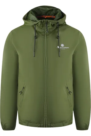 Aquascutum London Logo Army Green Active Windbreaker Jacket