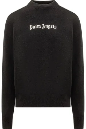 Palm Angels Klassieke logo zwarte gebreide trui