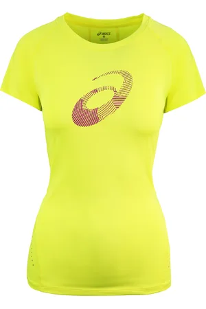 Asics Motion Dry Dames Gele Top