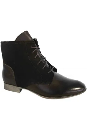 Hush Puppies Farland Enkellaarsjes Leer Donkerbruin Schoenen Dames H506631 B34B
