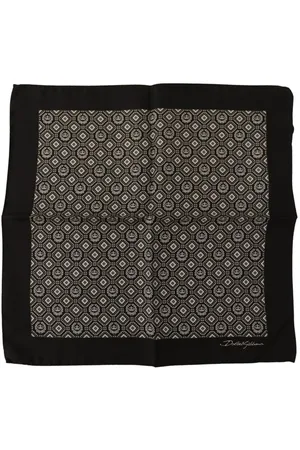 Dolce & Gabbana Gedessineerde Logo Vierkante Zakdoek Sjaal