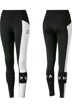 PUMA XTG Stretch Waist Bottoms Colourblock Zwart Wit Womens Legging 595240 01