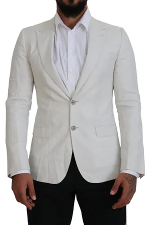 Dolce & Gabbana Witte Linnen Blazer Voor Heren