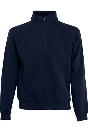 Fruit Of The Loom Heren Ritssluiting Neck Sweatshirt (Donker Marine)