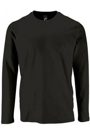 Sols Heren Keizerlijk T-Shirt met lange mouwen (Diep )