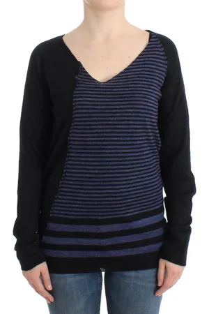 Costume National Gestreepte trui met V-hals