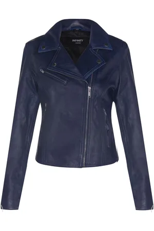 Infinity Dames klassiek leren Brando bikerjack-Loughton