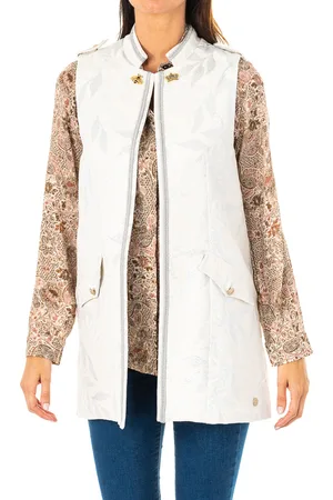 La Martina Vest met glanzend effect en haakjessluiting JWJG02 vrouw