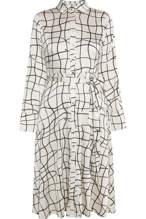 Dreimaster Midi-jurk Dames wol wit zwart
