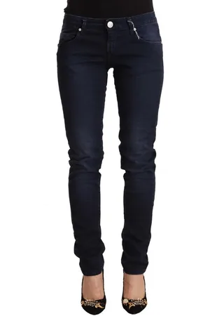 ACHT Gewassen Katoenen Slim Fit Denim Jeans Met Lage Taille