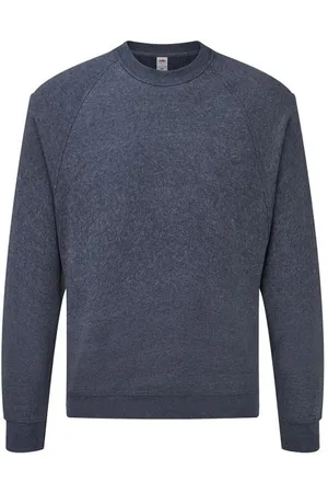 Fruit Of The Loom Volwassenen Unisex Klassiek Raglan Sweatshirt (Heather Marine)