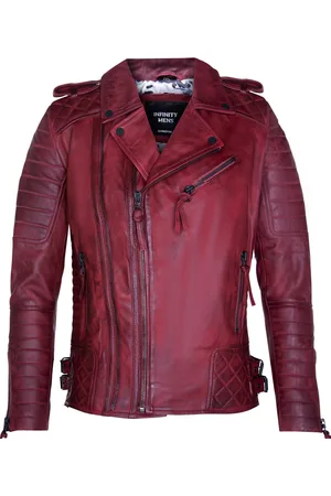 Infinity Leren Biker gewatteerde Brando motorjas