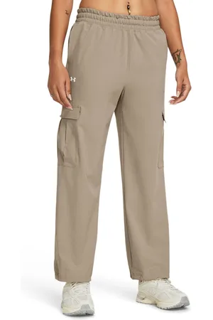 Under Armour Dames UA Rival Woven Cargo Pants in Tan
