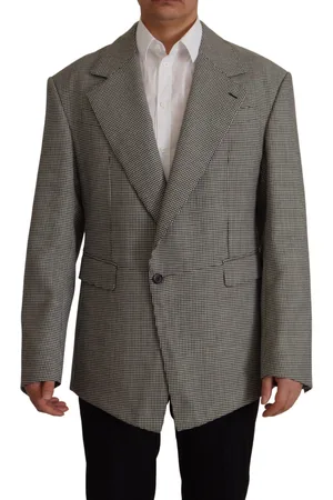 Dolce & Gabbana Geruite Single Breasted Jacket Blazer