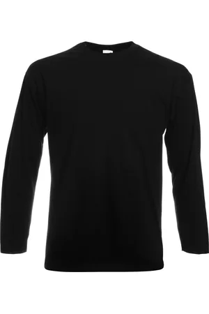 Fruit Of The Loom Heren Valuegewicht T-shirt met ronde hals en lange mouwen