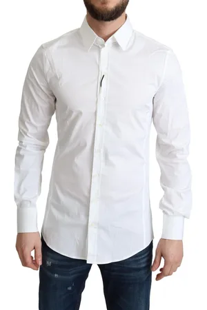 Dolce & Gabbana Katoenen Stretch Overhemd Met Lange Mouwen