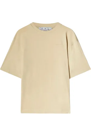 OFF-WHITE Gebroken wit Scribble Carry Over Skate Fit ivoorbeige T-shirt