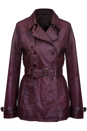 Infinity Halflange lederen trenchcoat voor dames - Oakham