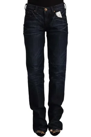 ERMANNO SCERVINO Donkere Katoenen Denim Rechte Jeans