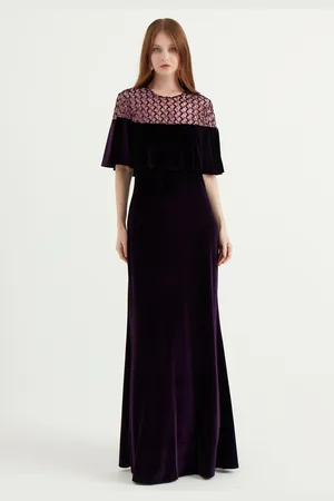 HERITA Fluwelen avondjurk Maxi-jurk
