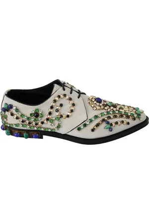 Dolce & Gabbana Suede Crystal Dress Broque Schoenen