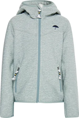 Schmuddelwedda Gebreide fleeceblouse met teddyvoering Meisjes melange
