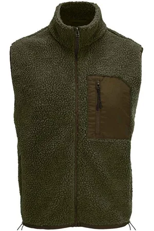Sols Fury Sherpa Body Warmer voor volwassenen (Leger/Donker leger)