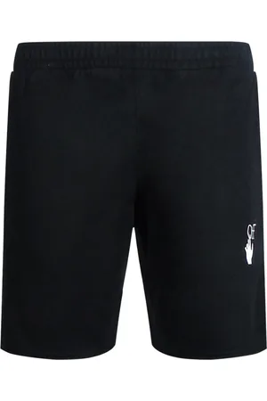 OFF-WHITE Gebroken witte Caravaggio Arrow zwarte sweatshort
