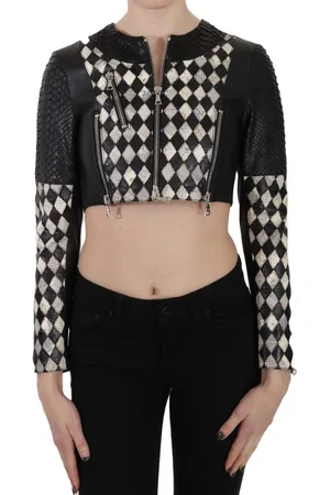 John Richmond Prachtig Kort Cropped Leren Bikerjack