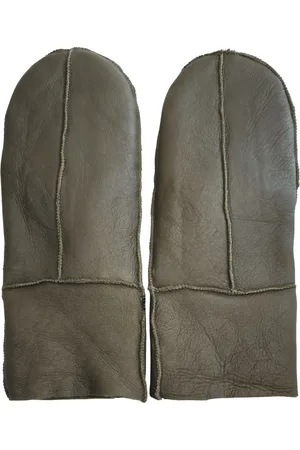 Infinity Dames Groene Echte Echte Schapenvacht Leren Wanten Warme Handschoenen