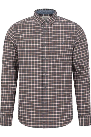 Mountain Warehouse Heren Geruit Biologisch Overhemd (Donkergrijs)