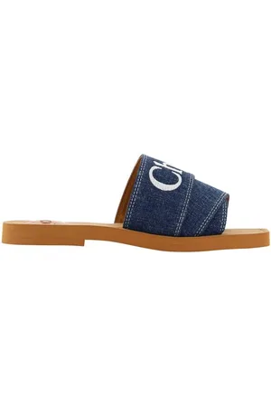 Chloé Katoenen Slippers Met Dubbele Band Aan De Voorkant