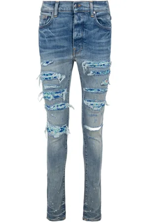 AMIRI Silk PJ Thrasher Jean Clay Indigoblauwe jeans