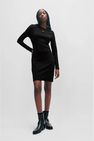 HUGO BOSS Dames Jurk Nemalia Stretch-Katoen in