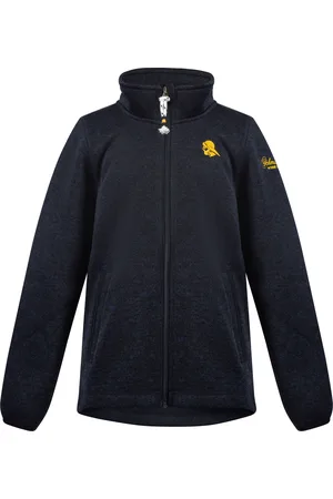 Schmuddelwedda Gebreide fleece jas jonge marine gem