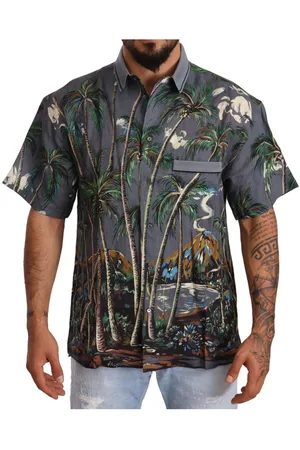 Dolce & Gabbana Linnen Overhemd Met Tropische Print