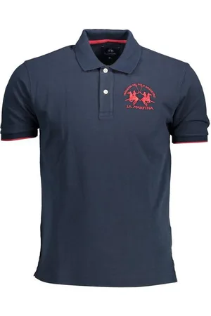La Martina Blauwe Polo Met Contrasterende Details