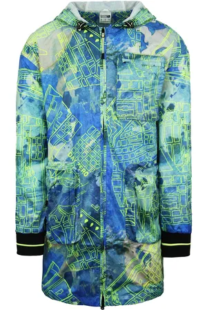 PUMA X Central Saint Martins Lange Mouw Zip Up Heren Blauw AOP Jas 597194 02