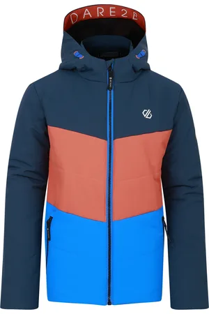 Dare 2B Gewatteerde jas voor kinderen (Atletisch Blauw/Oranje Roest)
